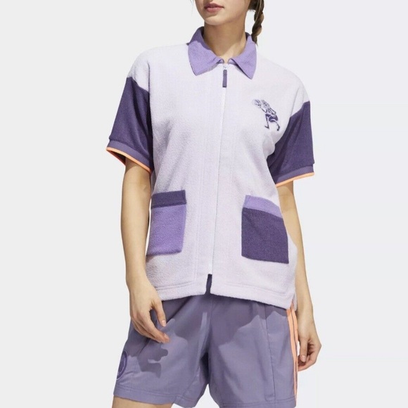 ADIDAS Basketball Hoop York City Shooting Shirt Purple New HE1262 /Women’s - Picture 1 of 8